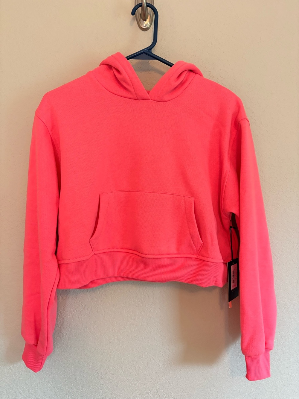 iris Cropped Hoodie in Hot Pink